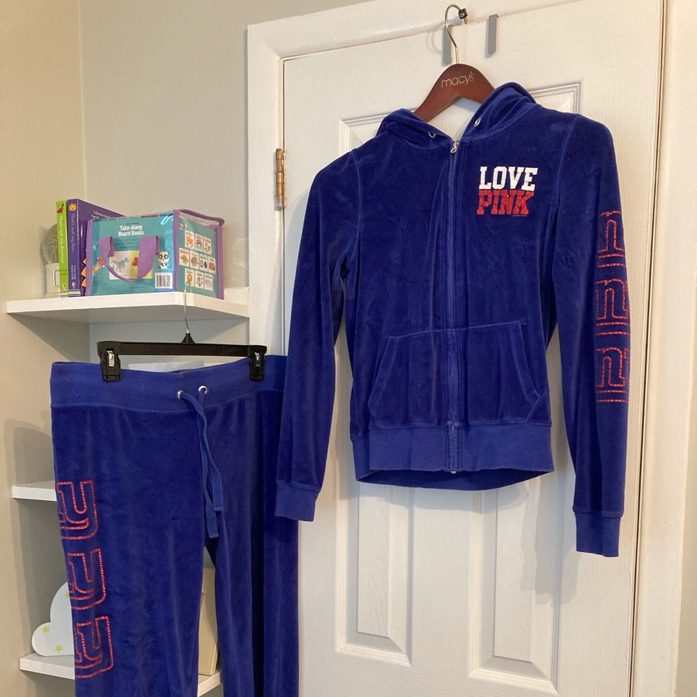 Victoria’s Secret PINK Giants velour tracksuit